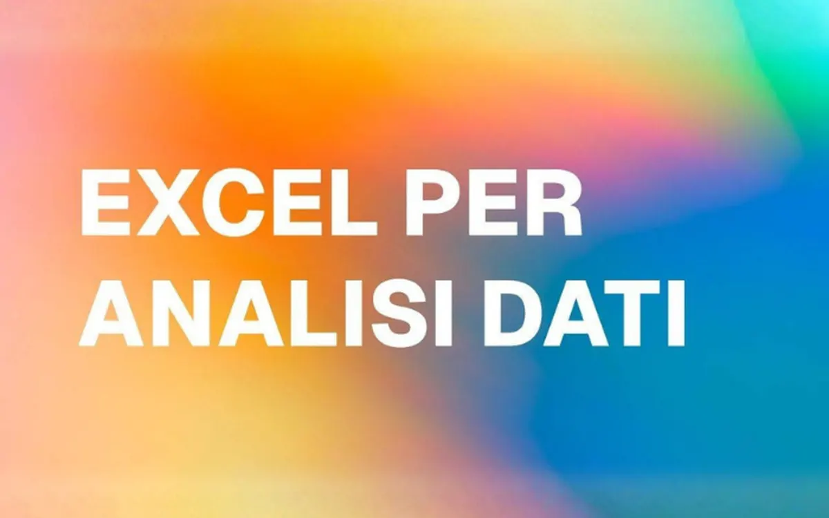 Corso Excel per Analisi Dati – Data Masters